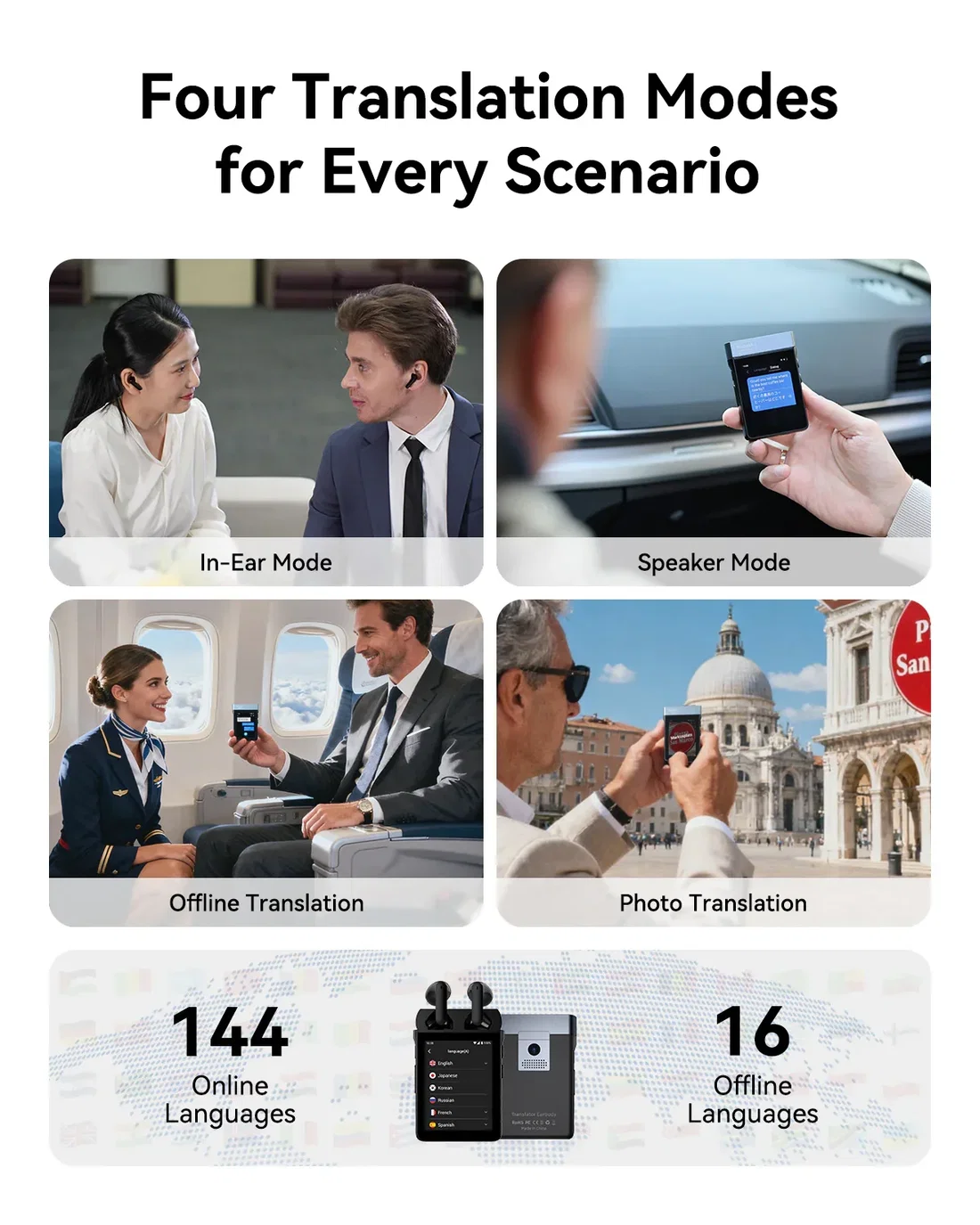 Wooask® A9: 4G Standalone Translator Earbuds with ChatGPT Image 3